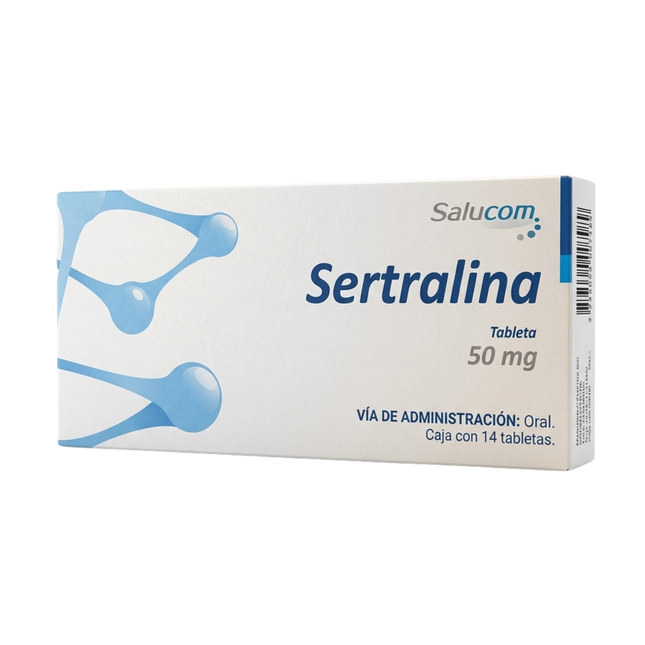 Sertralina 50 mg Caja con 14 Tabletas