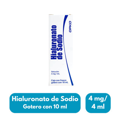 Hialuronato de Sodio 4mg/ml Oftalmico Gotero con 10 mL