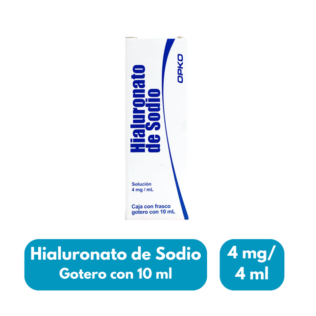 Hialuronato de Sodio 4mg/ml Oftalmico Gotero con 10 mL