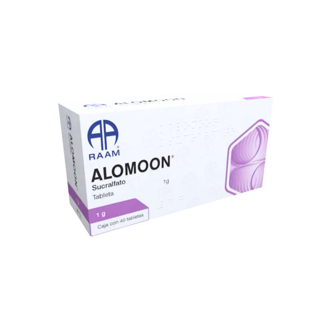 Sucralfato 1 g 40 tabletas Alomoon Laboratorio RAAM