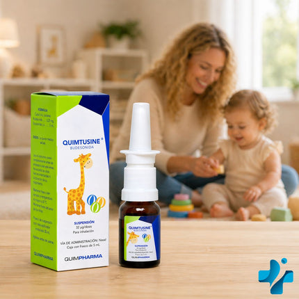 Quimtusine (Budesonida) 32 mcg Suspensión para Inhalación Infantil Frasco 6 mL