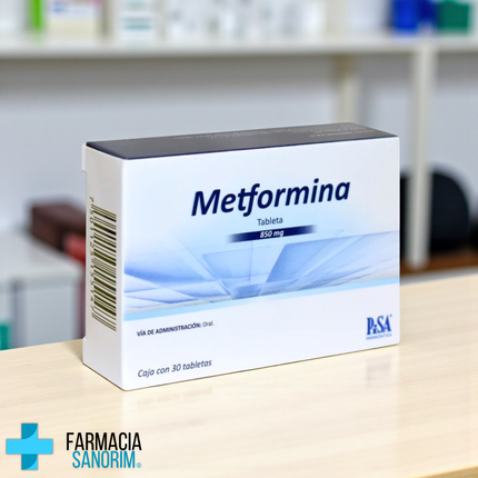 Metformina 850 mg Caja con 30 Tabletas