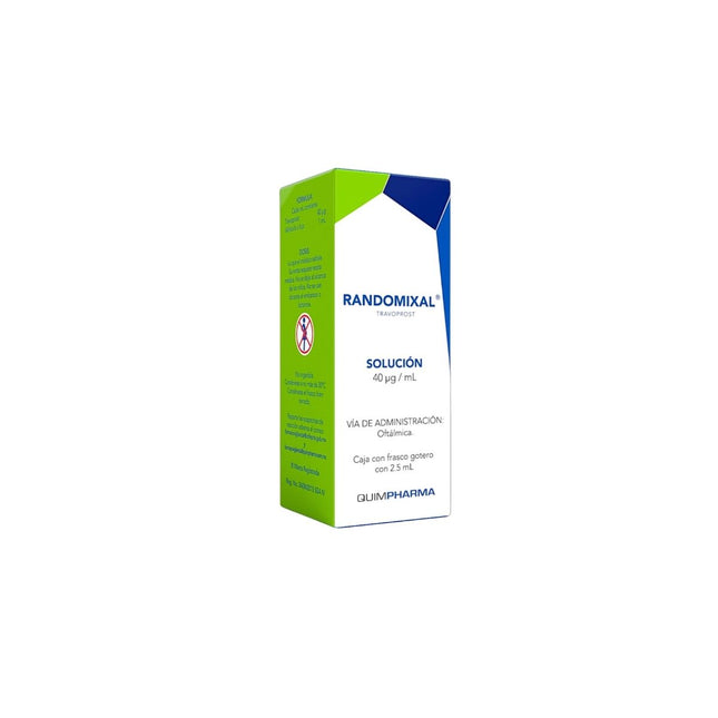 Randomixal (Travoprost) 40 mcg Frasco 2.5 mL Solución Oftálmica