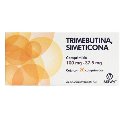 Trimebutina / Simeticona 100 mg / 37.5 mg Caja con 20 comprimidos | Maver Laboratorios