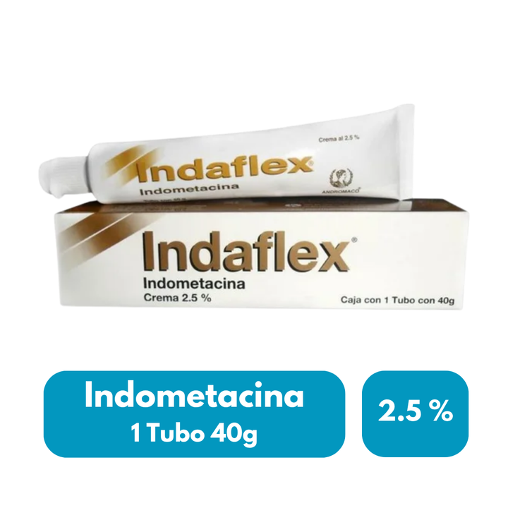 Indaflex (Indometacina) Crema 2.5% Caja con Tubo con 40g – Farmacia Sanorim