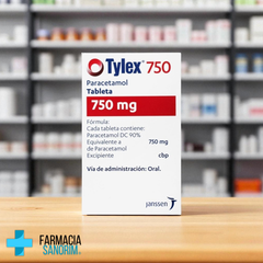 Tylex (Paracetamol) 750 mg Caja con 20 Tabletas – Farmacia Sanorim