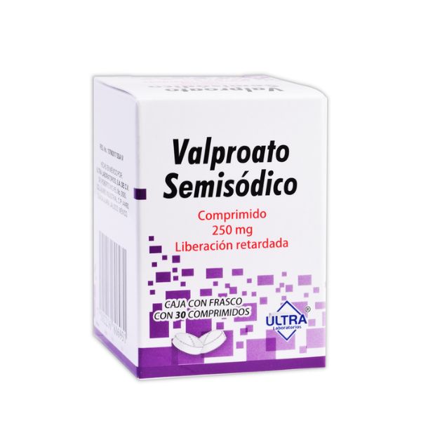 Valproato Semisódico 250 mg Caja con 30 Comprimidos Ultra Laboratorios