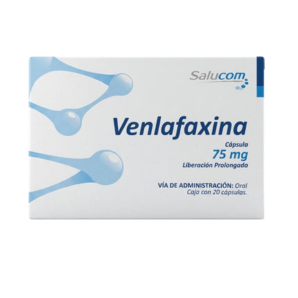 Venlafaxina 75 mg Liberacion Prolongada Caja con 20 Cápsulas
