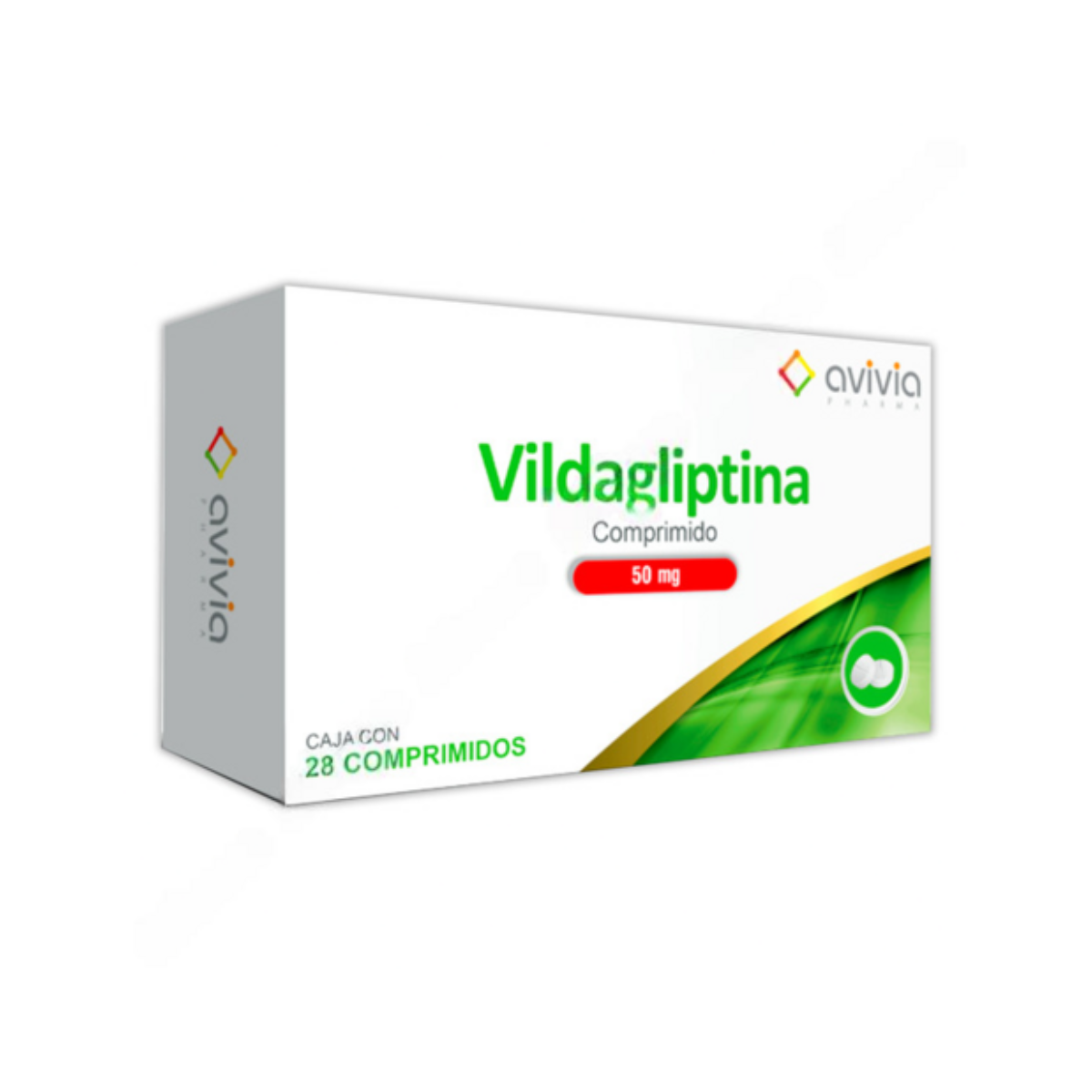 Vildagliptina 50 mg Caja con 28 Comprimidos