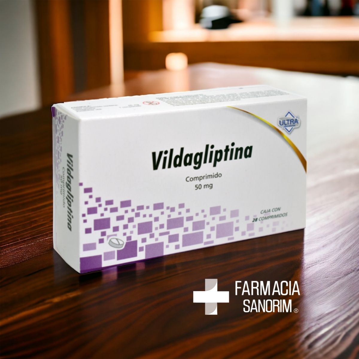 Vildagliptina 50 mg Caja con 28 Comprimidos Ultra Laboratorios