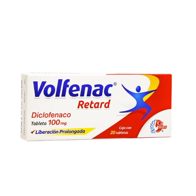 Volfenac Retard (Diclofenaco) 100 mg Liberación Prolongada Caja Con 20 Tabletas