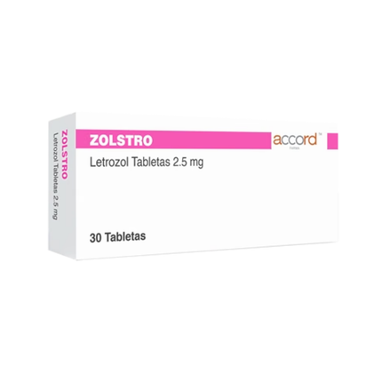 Zolstro (Letrozol) 2.5mg Caja con 30 Tabletas  | Accord farma