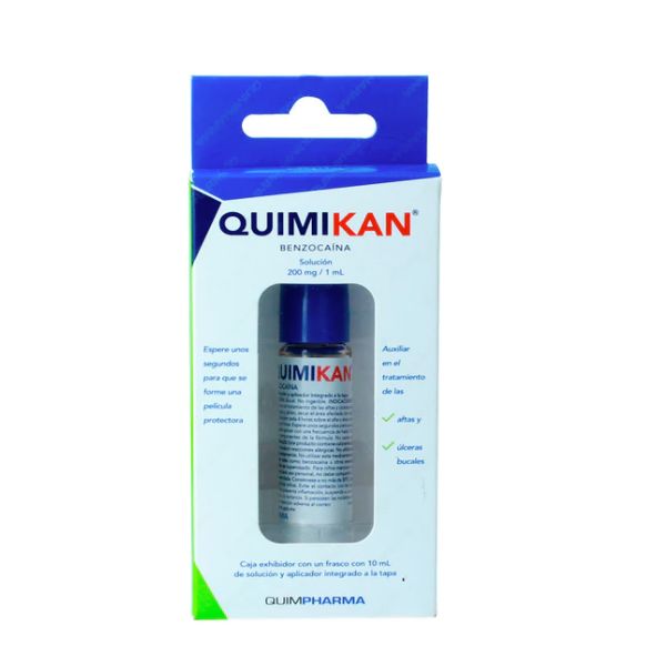 Quimikan (Benzocaina) 200 mg/ ml Solución con Aplicador 10 ml ...