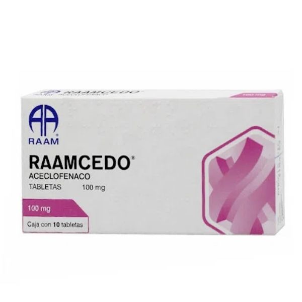 Raamcedo (Aceclofenaco) 100 mg Caja con 10 Tabletas