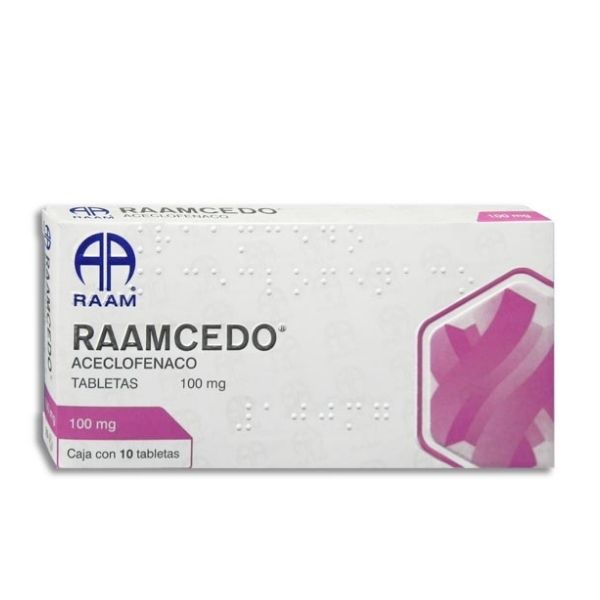 Raamcedo (Aceclofenaco) 100 mg Caja con 10 Tabletas