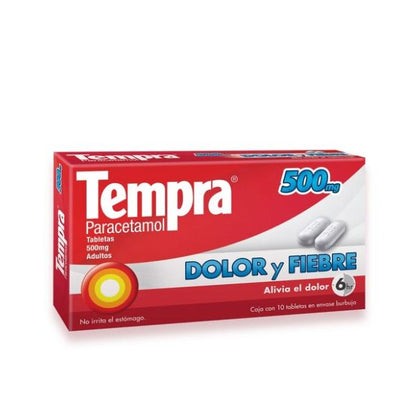 Tempra 500 mg Caja con 10 Tabletas