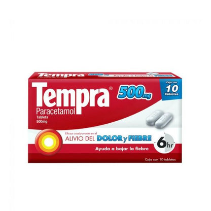 Tempra 500 mg Caja con 10 Tabletas