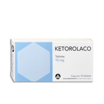 Ketorolaco 10 mg Caja con 10 Tabletas