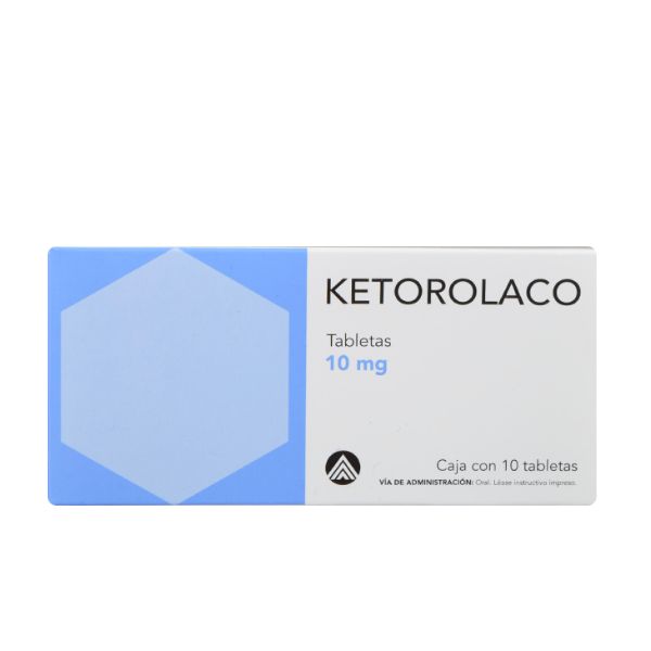 Ketorolaco 10 mg Caja con 10 Tabletas