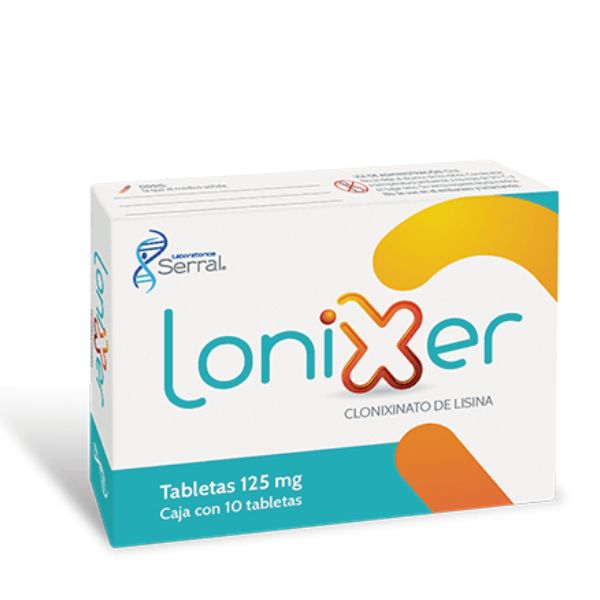 Lonixer (Clonixinato de Lisina) 125 mg Caja con 10 Tabletas