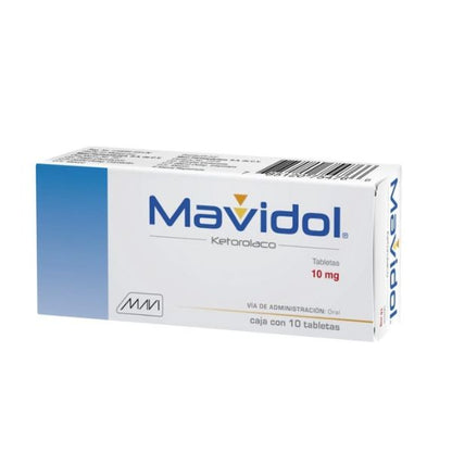 Mavidol (Ketorolaco) 10 mg Caja con 10 Tabletas