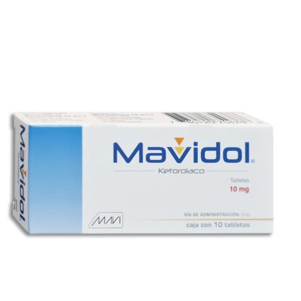 Mavidol (Ketorolaco) 10 mg Caja con 10 Tabletas