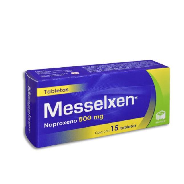 Messelxen (Naproxeno) 500 mg Caja con 15 Tabletas