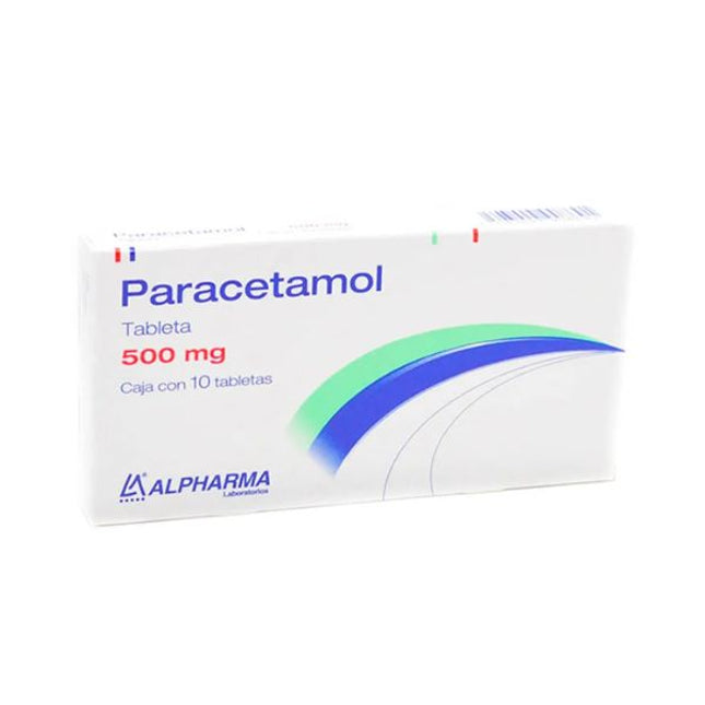 Paracetamol 500 mg Caja con 10 Tabletas Alpharma