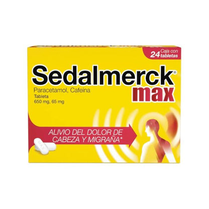 Sedalmerck Max 650 mg/65 mg Caja con 24 Tabletas