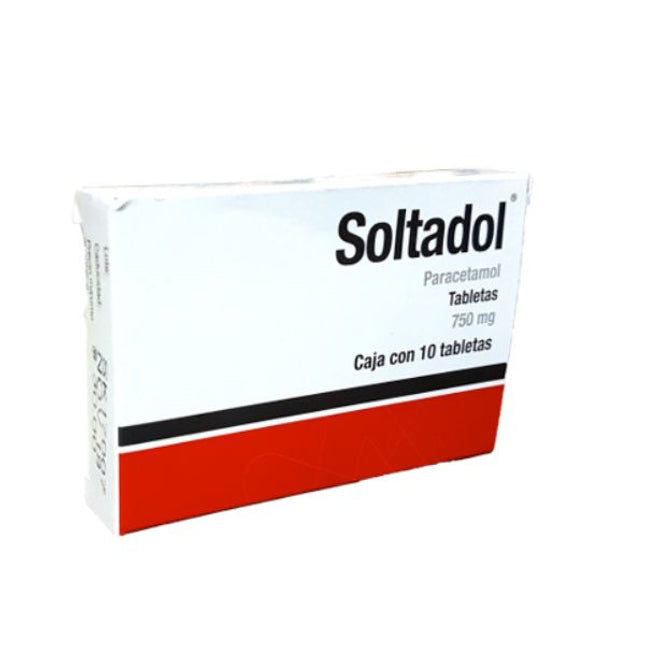 Soltadol (Paracetamol) 750 mg Caja con 10 Tabletas