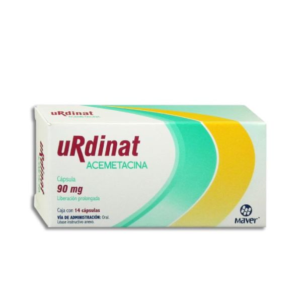 Urdinat (Acemetacina) 90 mg Caja con 14 Cápsulas